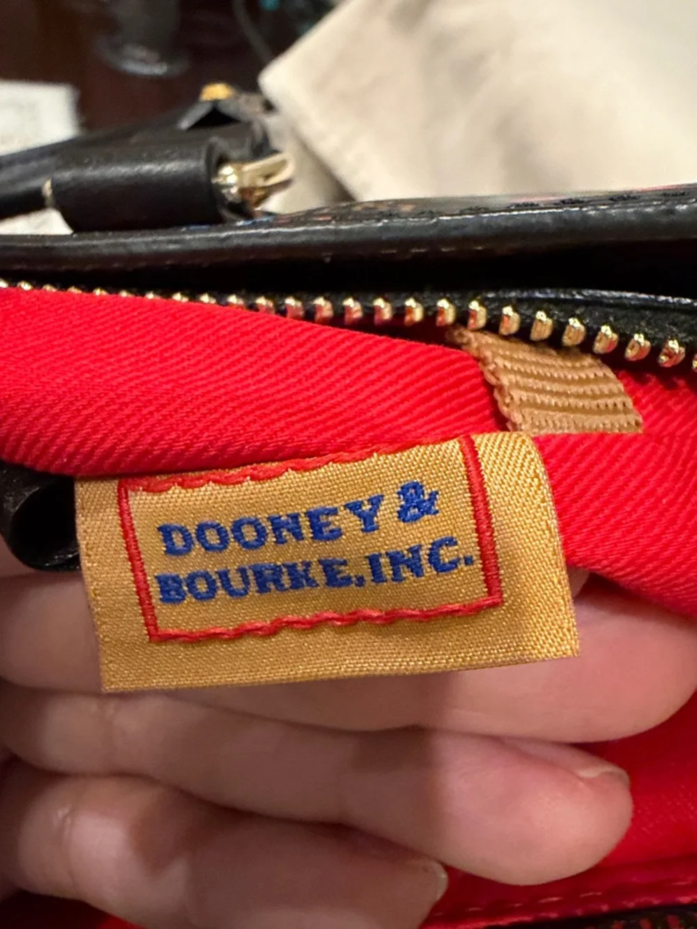 Dooney & Bourke Black Multicolor Logo Tote with Removable Strap. DB75 - Picture 6 of 7